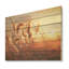 Coucher de soleil, été Meadows I - prairies, art sur bois de pin naturel-2137658847