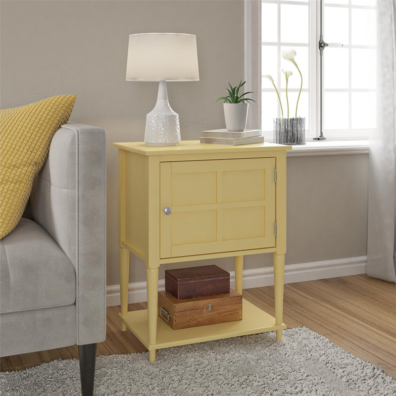 Alferetta 55.9cm Solid Wood Sideboard, Yellow