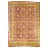 Hand Knotted Wool Area Rug in Red