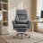 Ergonomic Reclining Office Chair with 180° Flip-Up Arms & Independent Lumbar Support – Heavy Duty Executive Gaming Chair with Retractable Footrest-1943567548