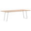  Pied de table de salle à manger en acier thermolaqué blanc 23,6 po x 28,7 po