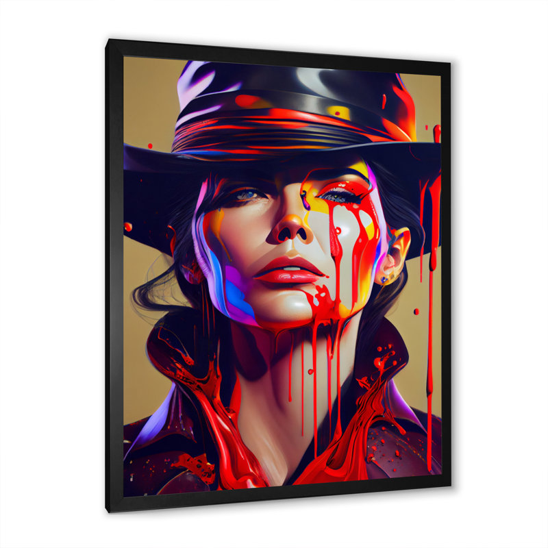 «Femelle Criminel Mastermind VII», impression sur toile, H 40 po x l 30 po x P 1,5 po, Cadre photo noir