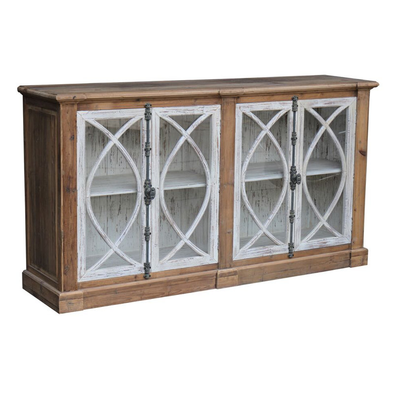 Robson 77'' Solid Wood Sideboard, Natural/White