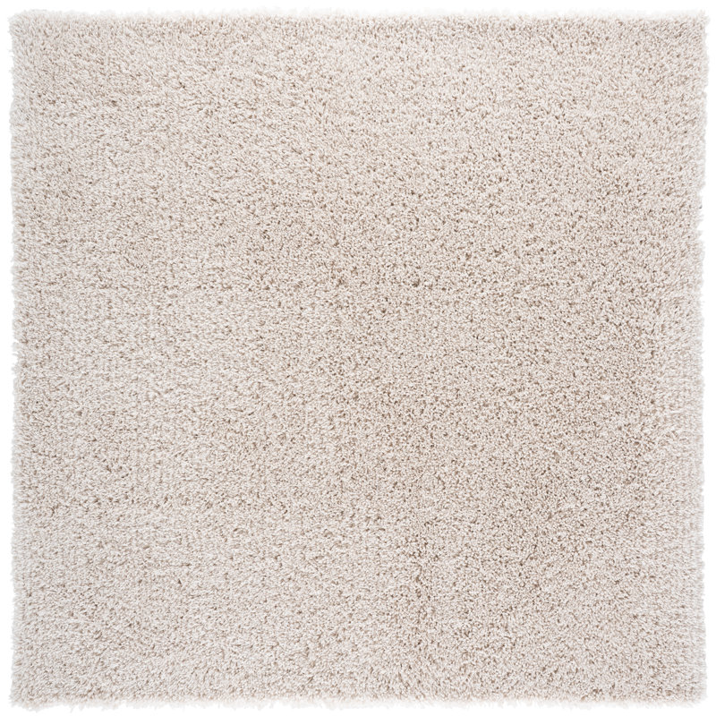 Assar Handmade Shag Ivory Rug, Square 7'