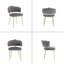 Chaise d'appoint, chaise simple de loisirs avec pieds dorés-1780353180
