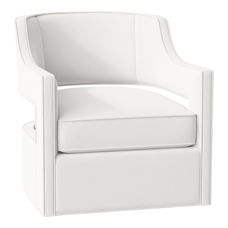 Fauteuil pivotant l 29,5 po Phoebe, Perigold Posh Snow