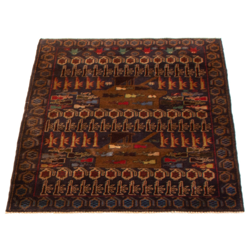 Tapis bleu foncé Saim Rare War 3 pi 2 po x 4 pi 8 po