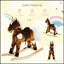 Cheval à bascule en peluche avec queue traînante et oreilles musicales, parfait pour le jeu imaginatif et le développement de l'enfance