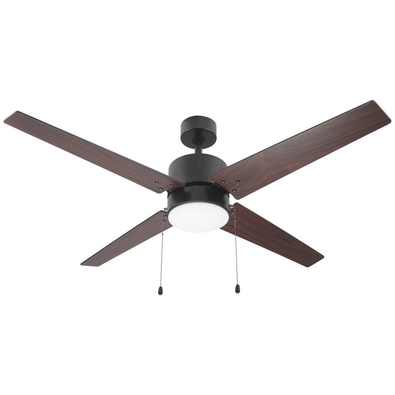 Ventilateur de plafond de 52 po avec éclairage à DEL, Bois de cerisier