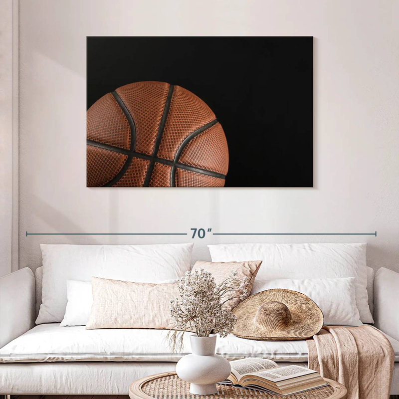 Ballon de basket-ball rétro Sireci, H 30 po x l 45 po
