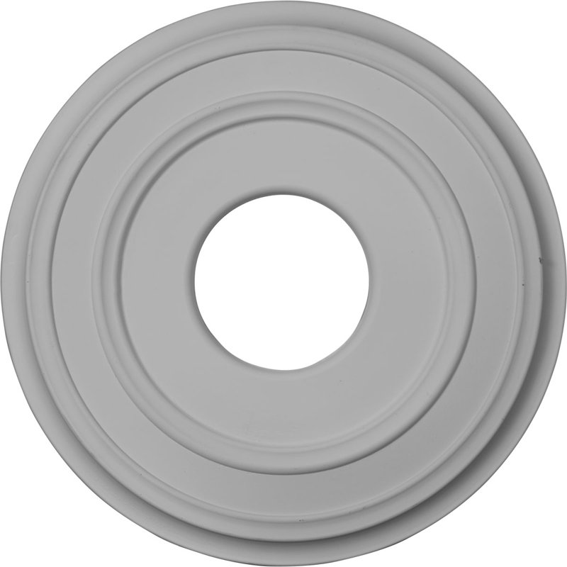 Endurathane Classic Ceiling Medallion, 12 3/8"OD x 4"ID x 1 1/8"P (Fits Canopies up to 7 1/4"), Factory Primed, Primed White