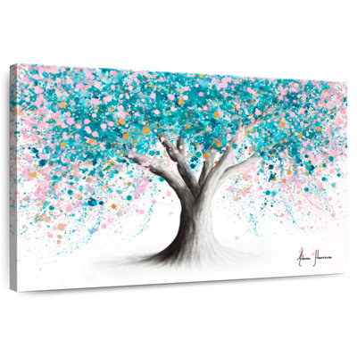 Arbre à fleurs turquoise