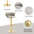 Ginko Modern Swivel Bar Stool with Backrest, Adjustable Height Kitchen Island Stool with Upholstered Seat and Footrest,-90489190-93498215