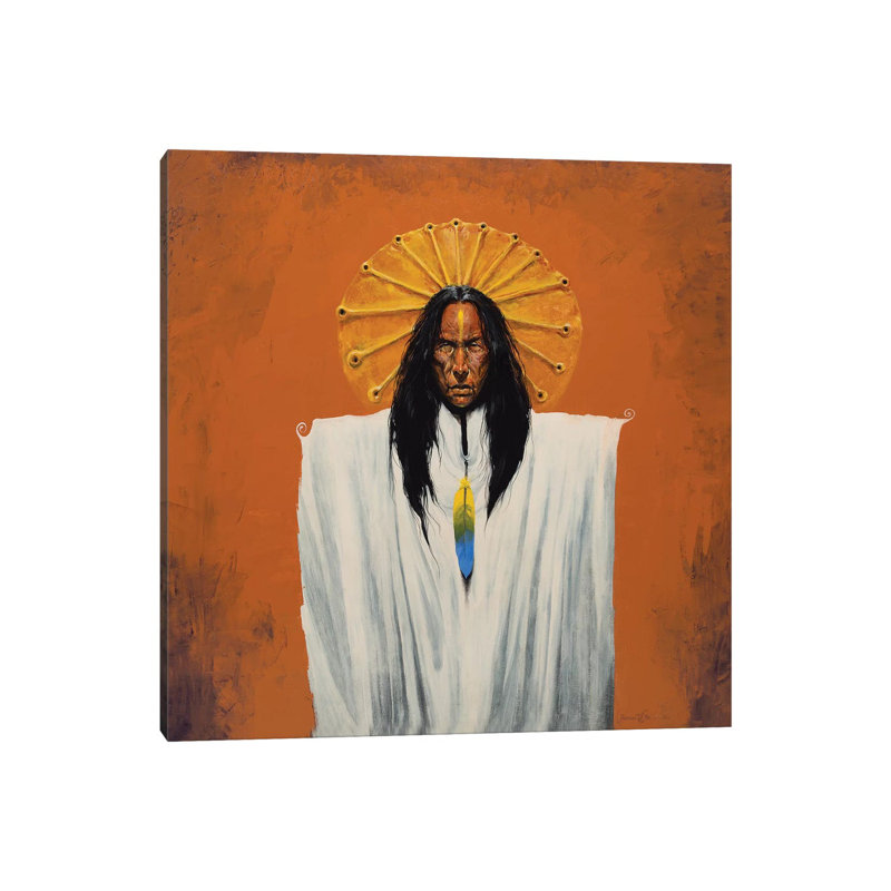 Sun Spirit Shaman by Lawrence Lee - Wrapped Canvas Print, 93.98 cm H x 93.98 cm W x 3.175 cm D