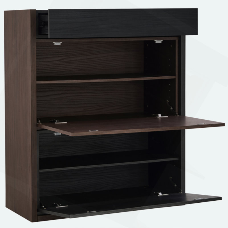 Extendable & Rotating Shoe Cabinet With 1 Drawer, 90-Degree Corner Cabinet, Multifuctional Storage Combination Cabinet For Living Room, Hallway, Entryway
