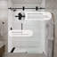  Cosmo 60 - Porte de douche coulissante sans cadre 64 x 77 po en verre trempé transparent 3/8 po-95067249