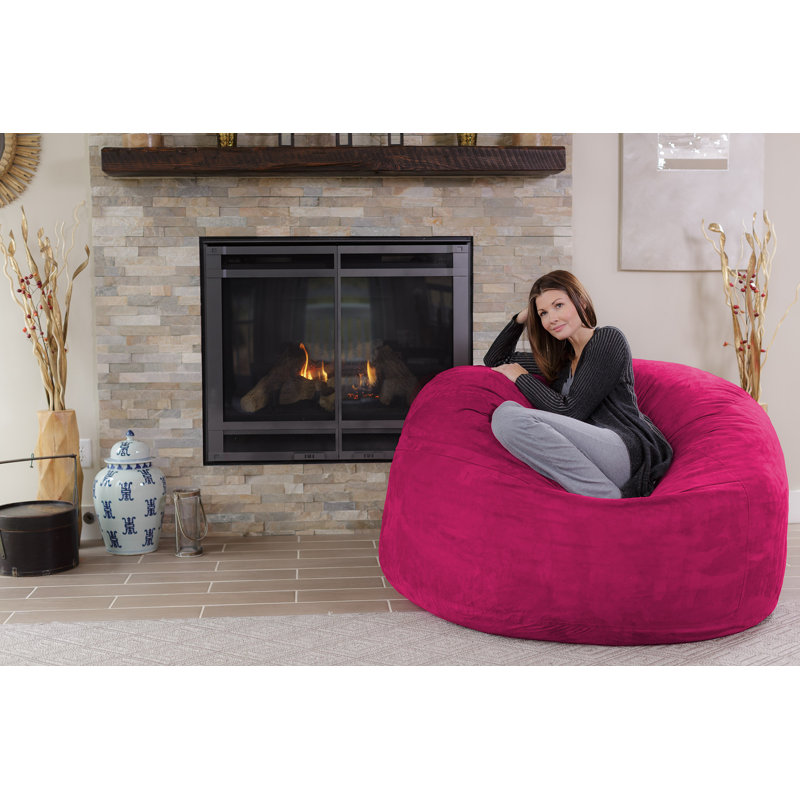 Fauteuil à billes: fauteuil à billes rembourré en mousse à mémoire de forme de 5 pi avec housse amovible et lavable à la machine - Fauteuil à billes avec housse en microfibre douce - Couleurs et tissus