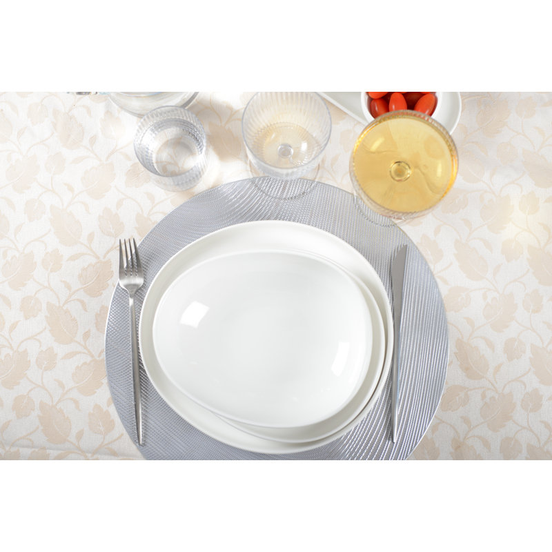 White Ceramic Dinner Plate