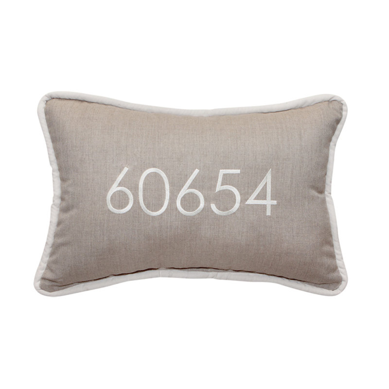 Zip Code Personalized Pillows Lumbar Indoor/Outdoor Pillow Cover & Insert, Yes