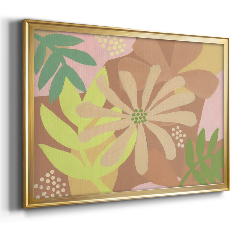 Neutral Blooms II, reproduction d'art sur toile, Or, H 18 po x l 26 po x P 1,5 po