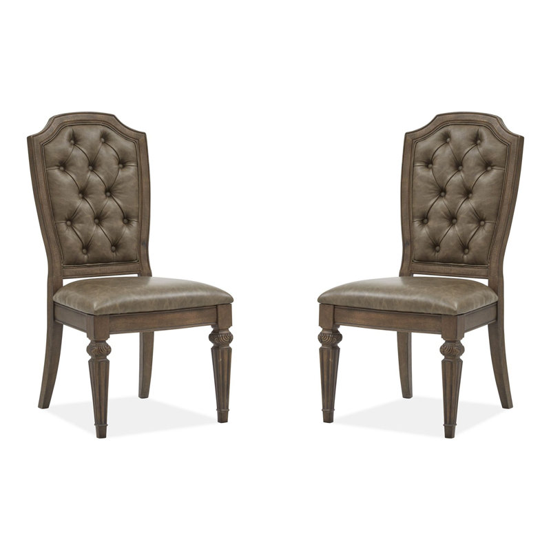 Chaise d'appoint en tissu touffeté brun Kade