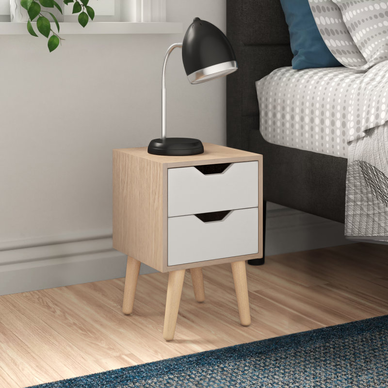 Poppy 2 Drawer Bedside Table