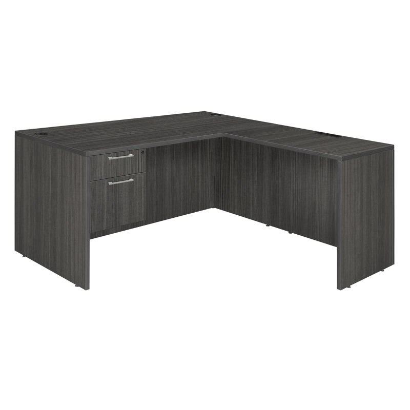 Legacy Modular L-Shaped Executive Desk, 29" H x 71" W x 59" D, Mahogany