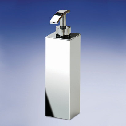 Distributeur de savon carré pour salle de bain Box, Chrome