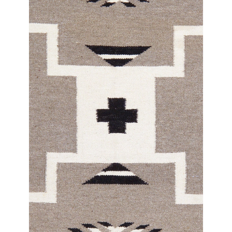 Isabelline Tuscany Reversible Wool Mocha Area Rug- 4'1'' X 5'11''