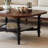 Color-blocking retro design coffee table