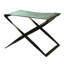 Folding Stool-Brown Leather