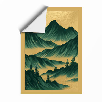 Mountains At Sunrise Scandinavian - Print
