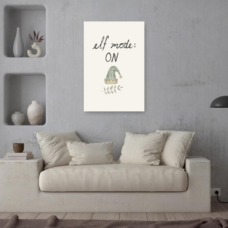 «Elf Mode On Playful Whimsical Abstract Winter Landscape», reproduction d'art mural, H 36 po x l 24 po