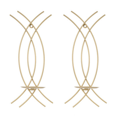 2 Piece Metal Wall Wall Sconce Set
