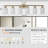 Modern 6- Golden Bathroom Vanity , Frosted Glass Shades, Wall Mounted Illumination Fixture,-1338346047-1338346046