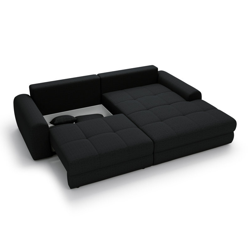 2 Seater Corner Sofa , Left Hand Facing, Black