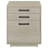 Whitewashed Grey 3-Drawer Home Office File Cabinet