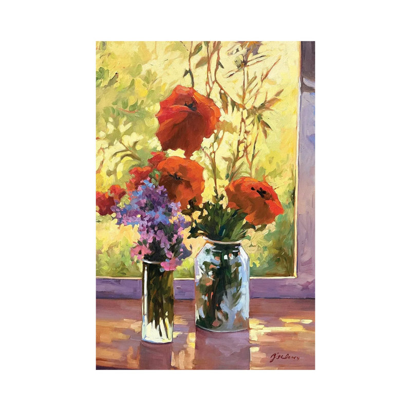 Floral Still Life Poppies 1 Piece Wall Art on Canvas, 30.48 cm H x 20.32 cm W x 1.905 cm D, Does Not Apply