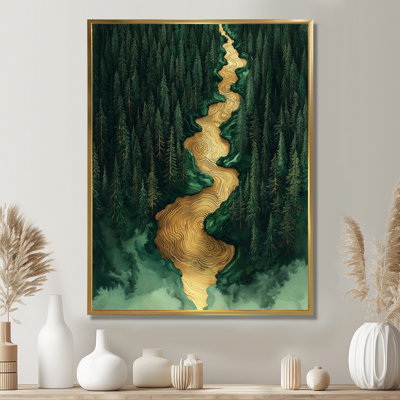 Genut Forest River of Emerald Crystal IV - Art mural forêt