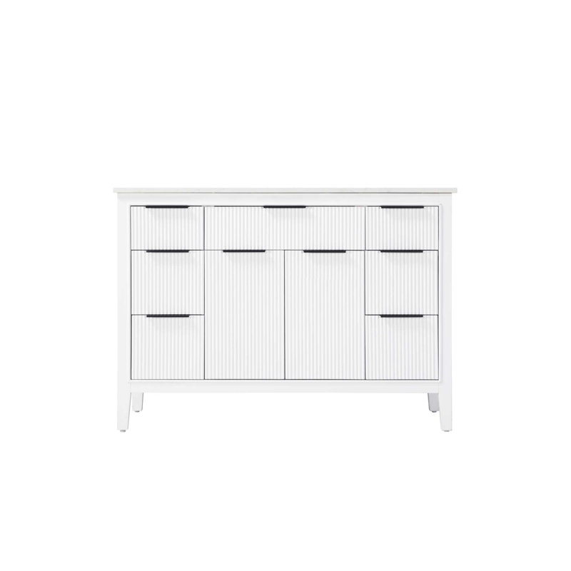 Meuble-lavabo simple 48 po blanc, Blanc, 48"