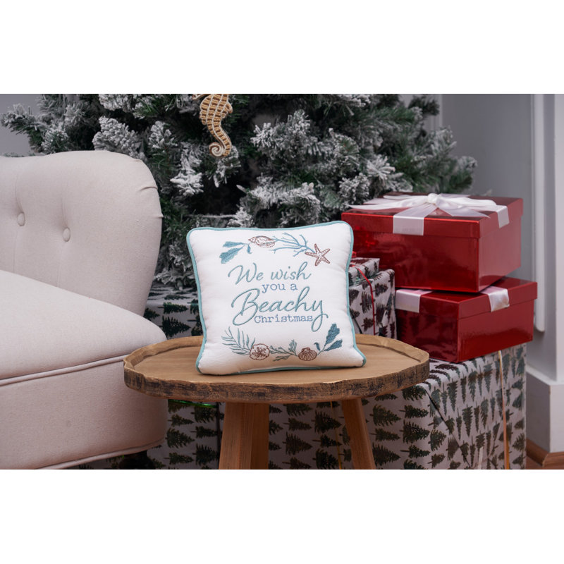 Beachy Christmas Pillow