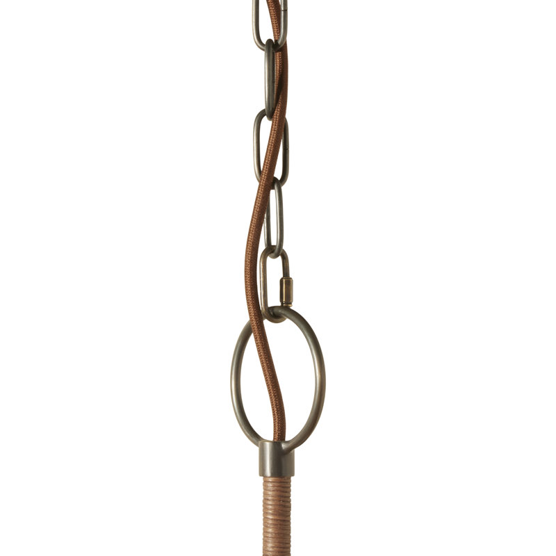 Delphine Wicker Chandelier in Dark Brown