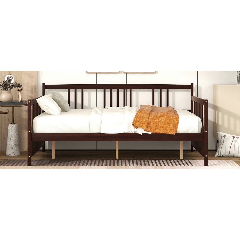 Lit de jour double - construction solide pour une utilisation double dans la chambre à coucher et le salon, comme lit ou avec une structure solide, lit polyvalent, option de rangement supplémentaire