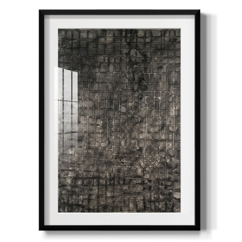 Lattice Lustre II - impression encadrée, H 25,5 po x l 17,5 po, Noir