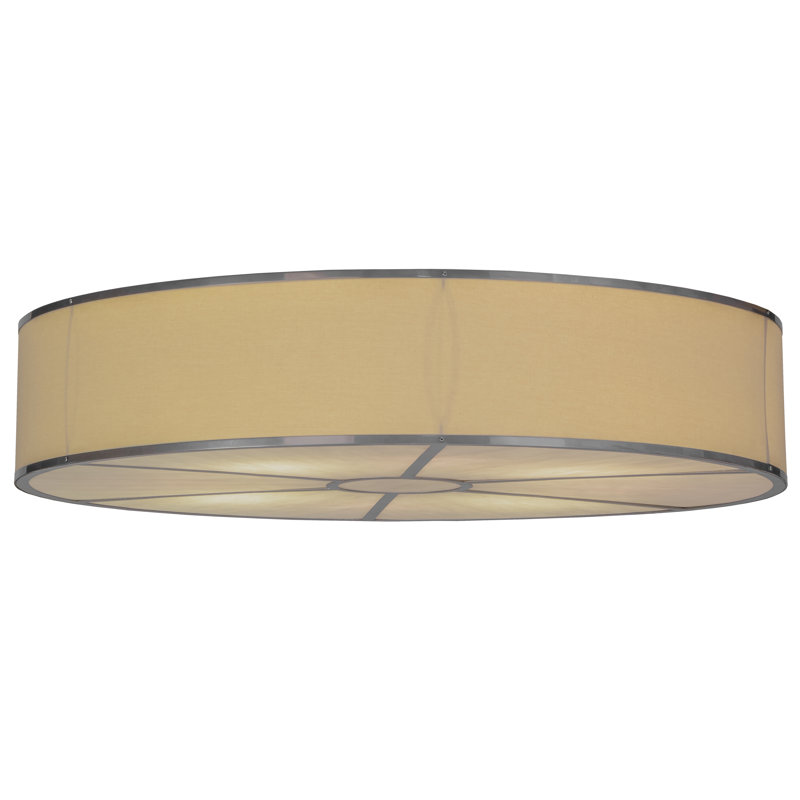 Plafonnier encastré 8 lumières 48 po Zélande, Jaune, H 10 po x l 48 po x P 48 po