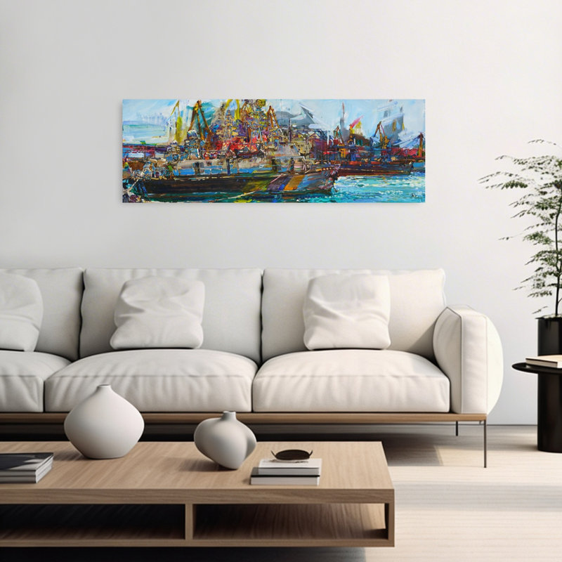 Art mural coloré et coloré, H 48 po x l 16 po