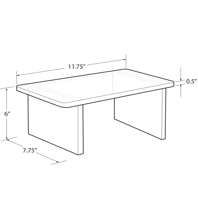 Clear Acrylic Desktop Monitor Stand with Storage Space