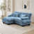 Bleu + 2 sièges + 1 fauteuil