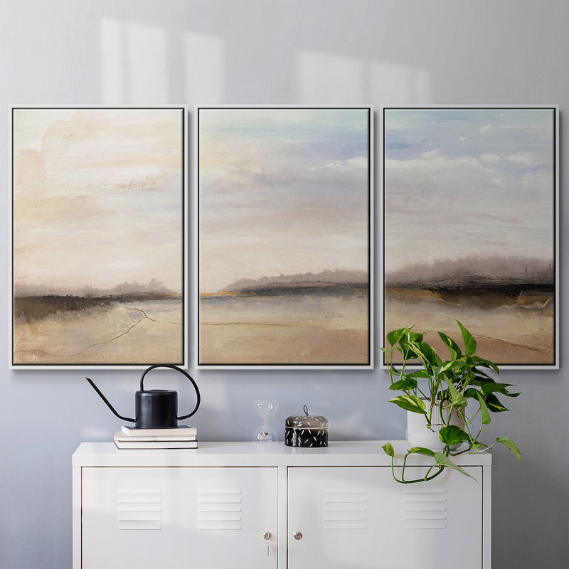 Mirage, reproduction sur toile 3 pièces, H 40 po x l 78 po x P 2 po, Blanc