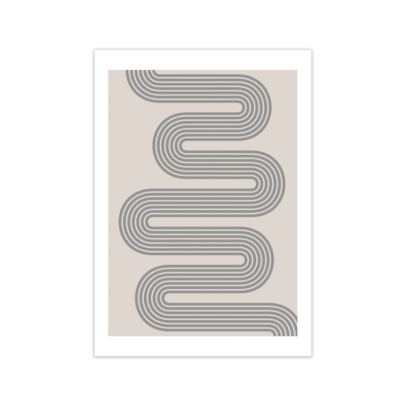 Twisty Lines Neutral Original - Print, No Frame, 42cm H x 30cm W x 1cm D